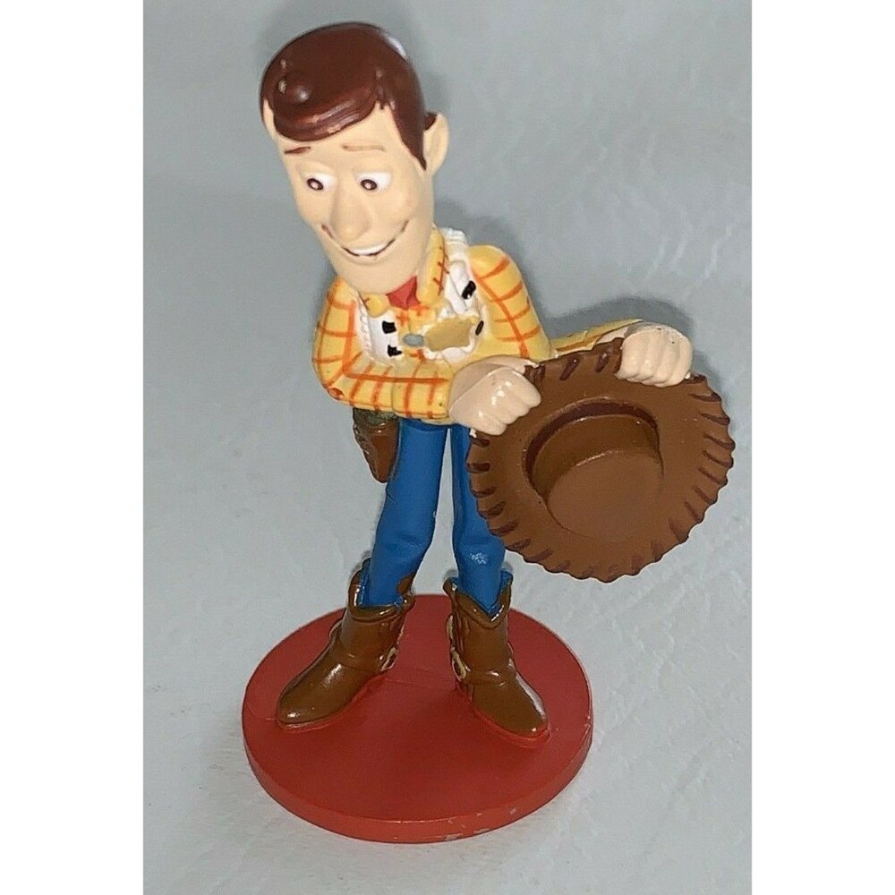 Disney Toy Story Woody PVC Figure Cake Topper 3 in Red Stand